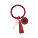 Wholesale leather Keychains wristlet keychain JDC-KC-GSJM013 Keychains JoyasDeChina Red k68131 Wholesale Jewelry JoyasDeChina Joyas De China