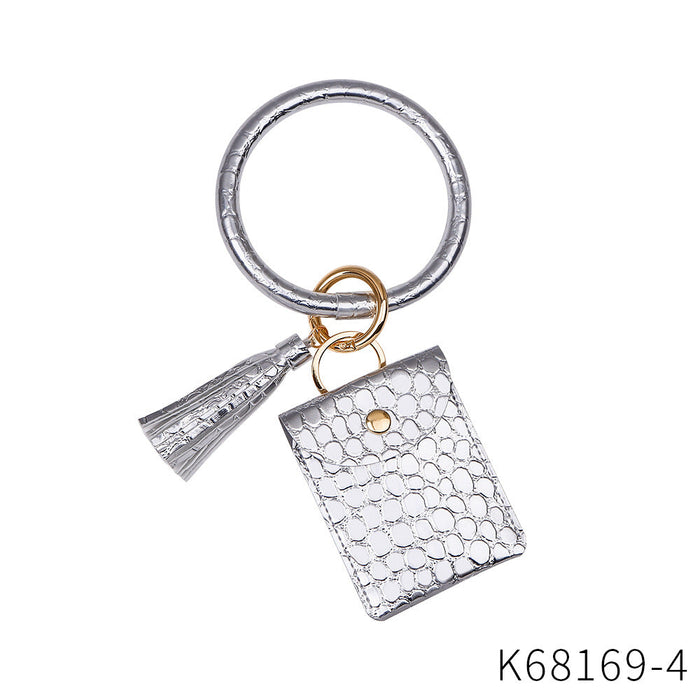 Wholesale leather Keychains wristlet keychain JDC-KC-GSJM013 Keychains JoyasDeChina Silver k68169 Wholesale Jewelry JoyasDeChina Joyas De China