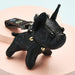 Wholesale leather puppy pendant Keychains JDC-KC-WS013 Keychains JoyasDeChina Grey Flower Wholesale Jewelry JoyasDeChina Joyas De China