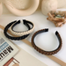 Wholesale leather twist woven compression hair hoop JDC-HD-MS01 Headband JoyasDeChina Wholesale Jewelry JoyasDeChina Joyas De China