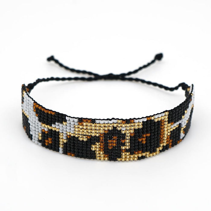 Bulk Jewelry Wholesale Leopard bracelet with MGB beads and rice beads JDC-BT-M011 Wholesale factory from China YIWU China