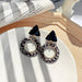 Wholesale leopard circle alloy earrings JDC-ES-BY050 Earrings 宝钰 Wholesale Jewelry JoyasDeChina Joyas De China