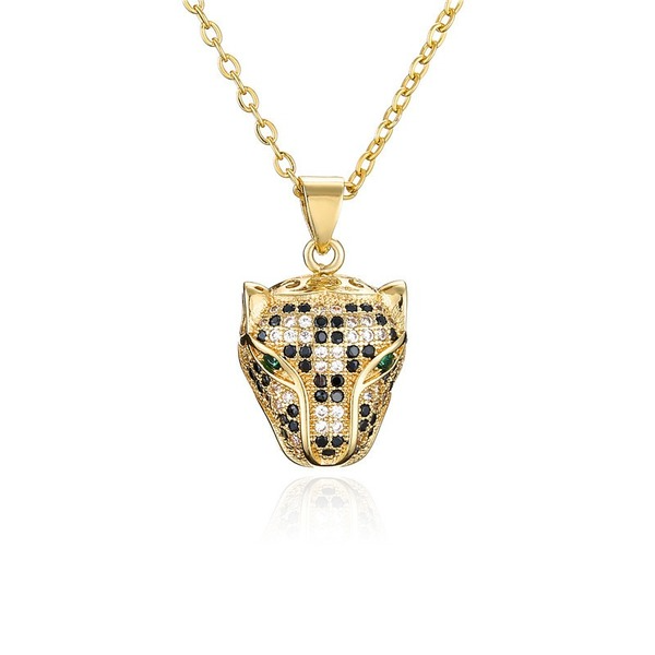 Bulk Jewelry Wholesale Leopard head pendant necklace JDC-ag122 Wholesale factory from China YIWU China