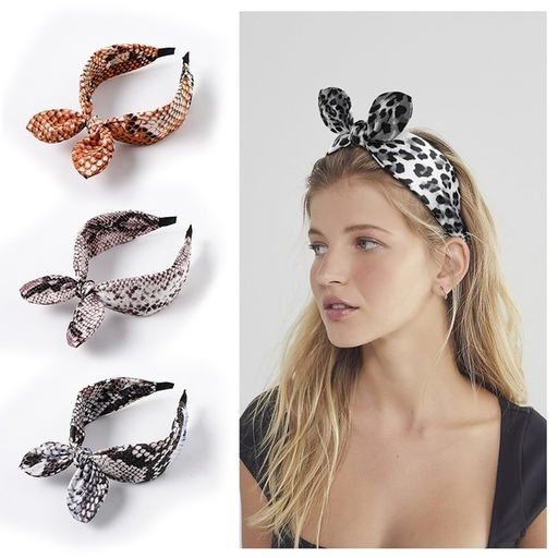 Wholesale leopard knotted hair hoop JDC-HD-GSQY038 Headband JoyasDeChina Wholesale Jewelry JoyasDeChina Joyas De China