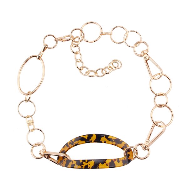 Wholesale leopard metal buckle Necklace JDC-NE-JQ173 NECKLACE 佳琪 Wholesale Jewelry JoyasDeChina Joyas De China
