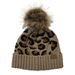 Wholesale leopard pattern flanging knitted woolen hat with fur ball JDC-FH-GSXK009 Fashionhat JoyasDeChina Wholesale Jewelry JoyasDeChina Joyas De China
