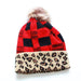 Wholesale leopard Plaid Wool Knitted Hat JDC-FH-GSYH074 FashionHat 予画 Wholesale Jewelry JoyasDeChina Joyas De China