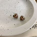 Wholesale leopard print brown powder Love Earrings JDC-ES-MS155 Earrings JoyasDeChina Wholesale Jewelry JoyasDeChina Joyas De China