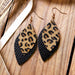 Wholesale Leopard Print Double Leather Earrings JDC-ES-Saip008 Earrings 赛蒲 black Wholesale Jewelry JoyasDeChina Joyas De China