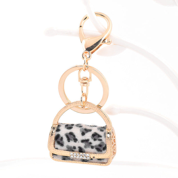 Wholesale leopard print handbag zinc alloy keychains JDC-KC-CH080 keychains JoyasDeChina 4026grey bag Wholesale Jewelry JoyasDeChina Joyas De China