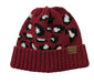 Wholesale leopard print woolen knit hat JDC-FH-GSXK008 Fashionhat JoyasDeChina red no logo Wholesale Jewelry JoyasDeChina Joyas De China