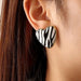 Wholesale Leopard Print Zebra Print Metal Earrings JDC-ES-NZ023 Earrings 奈珠 Wholesale Jewelry JoyasDeChina Joyas De China
