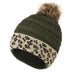 Wholesale leopard wool knitted hat JDC-FH-GSYH084 FashionHat 予画 Military green Band mark Wholesale Jewelry JoyasDeChina Joyas De China