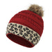 Wholesale leopard wool knitted hat JDC-FH-GSYH084 FashionHat 予画 Red Band mark Wholesale Jewelry JoyasDeChina Joyas De China