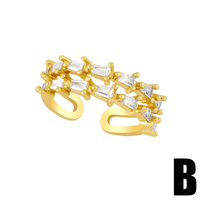 Wholesale letter double layer opening Mother's Day copper ring JDC-RS-AOS003 Rings 翱昇 B Opening adjustable Wholesale Jewelry JoyasDeChina Joyas De China