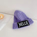 Wholesale letter grid children's wool hat JDC-FH-LH072 Fashionhat 旅禾 purple Wholesale Jewelry JoyasDeChina Joyas De China