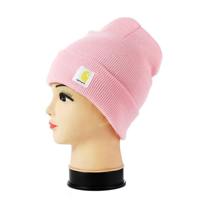 Wholesale letter label wool knitted hat JDC-FH-GSYH066 FashionHat 予画 pink Average code Wholesale Jewelry JoyasDeChina Joyas De China