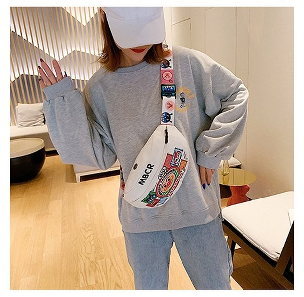 Bulk Jewelry Wholesale letter printed canvas waist Children Bag JDC-CB-MF010 Wholesale factory from China YIWU China