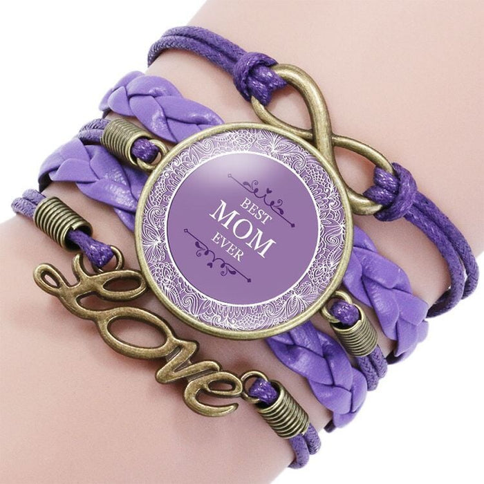 Wholesale letter time gem multi-layer woven leather bracelet JDC-BT-NingX002 Bracelets 柠祥 Wholesale Jewelry JoyasDeChina Joyas De China