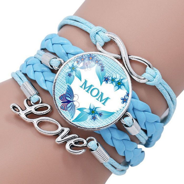 Wholesale letter time gem multi-layer woven leather bracelet JDC-BT-NingX002 Bracelets 柠祥 Wholesale Jewelry JoyasDeChina Joyas De China