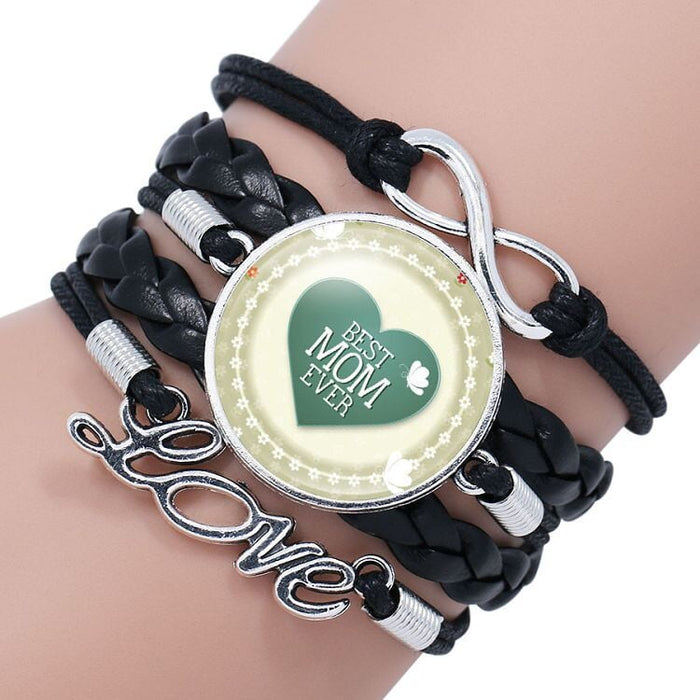 Wholesale letter time gem multi-layer woven leather bracelet JDC-BT-NingX002 Bracelets 柠祥 Wholesale Jewelry JoyasDeChina Joyas De China