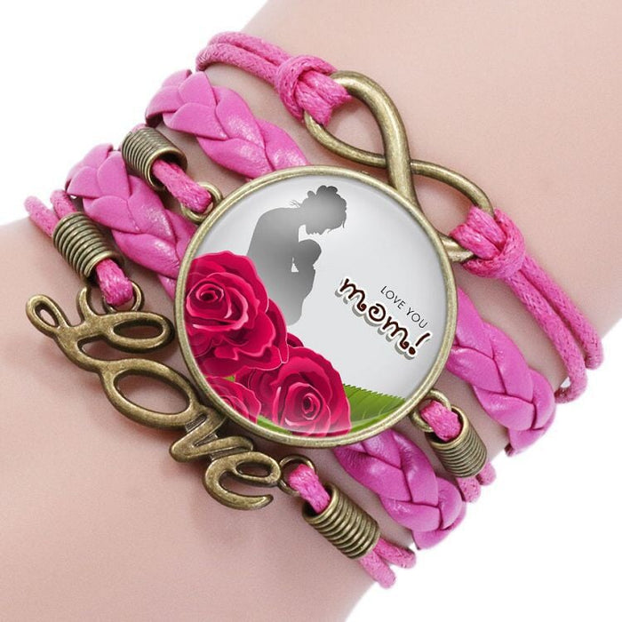 Wholesale letter time gem multi-layer woven leather bracelet JDC-BT-NingX002 Bracelets 柠祥 Wholesale Jewelry JoyasDeChina Joyas De China
