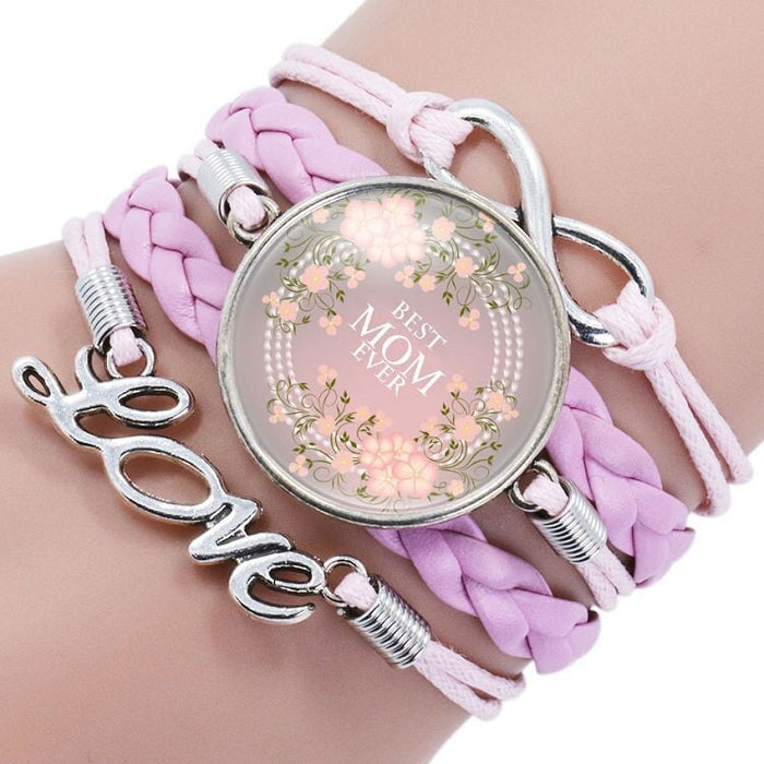 Wholesale letter time gem multi-layer woven leather bracelet JDC-BT-NingX002 Bracelets 柠祥 Wholesale Jewelry JoyasDeChina Joyas De China
