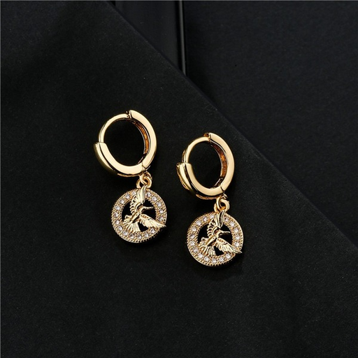 Bulk Jewelry Wholesale Liberty Eagle copper micro-inlaid zircon earrings JDC-ES-ag129 Wholesale factory from China YIWU China