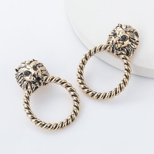 Wholesale lion head ring alloy earrings JDC-ES-JL088 Earrings JoyasDeChina Wholesale Jewelry JoyasDeChina Joyas De China