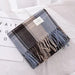 Wholesale literary Plaid cashmere scarf JDC-SF-GSLX002 scarf JoyasDeChina Coffee blue 60*200CM Wholesale Jewelry JoyasDeChina Joyas De China