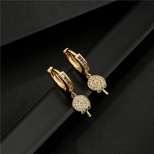 Bulk Jewelry Wholesale lollipop copper micro-inlaid zircon earrings JDC-ES-ag127 Wholesale factory from China YIWU China