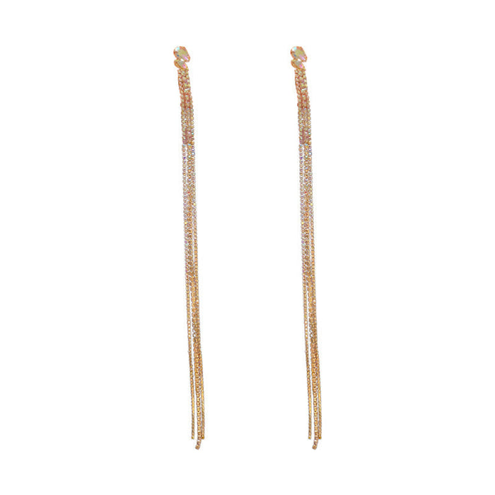 Wholesale long alloy gold earrings JDC-ES-BY-004 Earrings 宝钰 Wholesale Jewelry JoyasDeChina Joyas De China