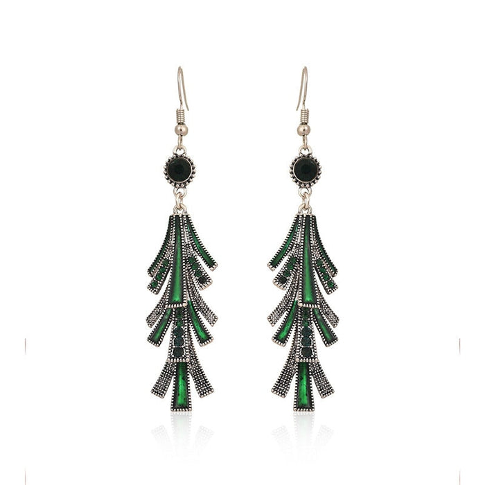 Wholesale long alloy tassel drip oil earrings JDC-ES-daiq014 Earrings 黛茜 Wholesale Jewelry JoyasDeChina Joyas De China