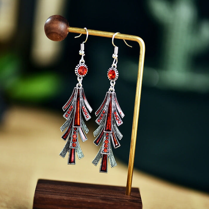 Wholesale long alloy tassel drip oil earrings JDC-ES-daiq014 Earrings 黛茜 4 Wholesale Jewelry JoyasDeChina Joyas De China