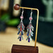 Wholesale long alloy tassel drip oil earrings JDC-ES-daiq014 Earrings 黛茜 Wholesale Jewelry JoyasDeChina Joyas De China