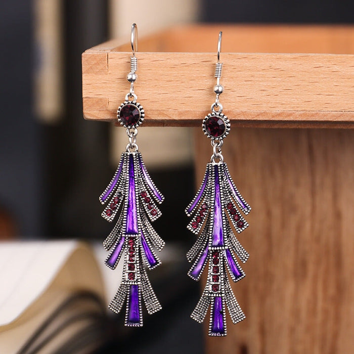 Wholesale long alloy tassel drip oil earrings JDC-ES-daiq014 Earrings 黛茜 5 Wholesale Jewelry JoyasDeChina Joyas De China