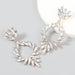 Wholesale long diamond flower alloy earrings JDC-ES-JL084 Earrings JoyasDeChina white Wholesale Jewelry JoyasDeChina Joyas De China