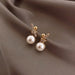 Wholesale long flower butterfly pearl earrings JDC-ES-BY191 Earrings 宝钰 1 Wholesale Jewelry JoyasDeChina Joyas De China