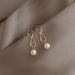 Wholesale long flower butterfly pearl earrings JDC-ES-BY191 Earrings 宝钰 25 Wholesale Jewelry JoyasDeChina Joyas De China