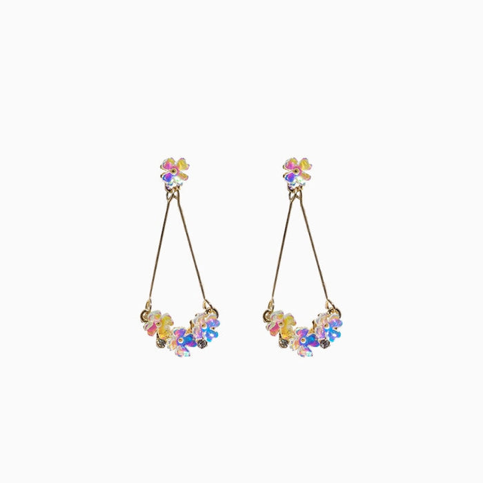 Wholesale long flower butterfly pearl earrings JDC-ES-BY191 Earrings 宝钰 Wholesale Jewelry JoyasDeChina Joyas De China