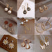Wholesale long flower butterfly pearl earrings JDC-ES-BY191 Earrings 宝钰 Wholesale Jewelry JoyasDeChina Joyas De China
