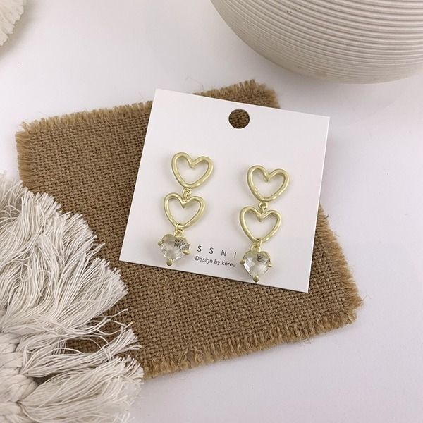 Bulk Jewelry Wholesale long hollow copper Love Earrings JDC-ES-W306 Wholesale factory from China YIWU China