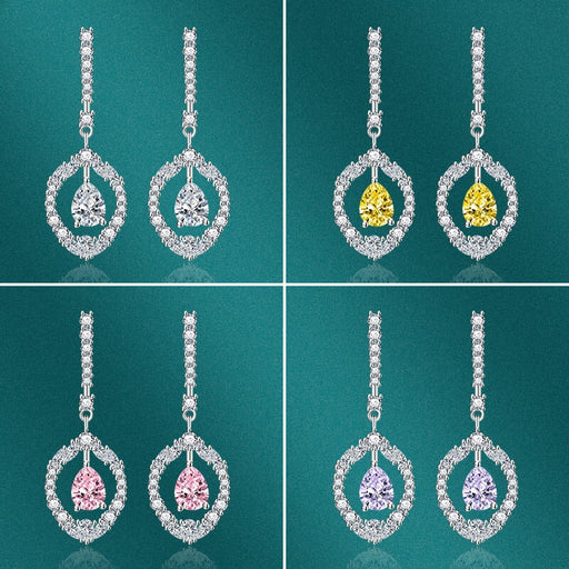 Wholesale long tassel vintage purple silver plated earrings JDC-ES-BZ008 Earrings 标志 Wholesale Jewelry JoyasDeChina Joyas De China