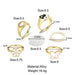 Wholesale love drip oil butterfly daisy alloy ring 6 piece set JDC-RS-F078 Rings 韩之尚 Wholesale Jewelry JoyasDeChina Joyas De China