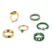 Wholesale love drip oil butterfly daisy alloy ring 6 piece set JDC-RS-F078 Rings 韩之尚 A54783 / Wholesale Jewelry JoyasDeChina Joyas De China