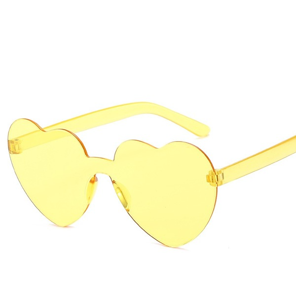 Wholesale love heart shaped resin lens sunglasses JDC-SG-GSJY009 Sunglasses JoyasDeChina yellow Wholesale Jewelry JoyasDeChina Joyas De China