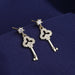 Wholesale Love Key Copper Zircon Earrings JDC-ES-BLX062 Earrings 宝来兴 Wholesale Jewelry JoyasDeChina Joyas De China