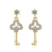 Wholesale Love Key Copper Zircon Earrings JDC-ES-BLX062 Earrings 宝来兴 gold Wholesale Jewelry JoyasDeChina Joyas De China