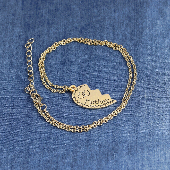 Wholesale love lettering Mother's Day alloy necklace JDC-NE-LangT010 Necklaces 阆天 Wholesale Jewelry JoyasDeChina Joyas De China