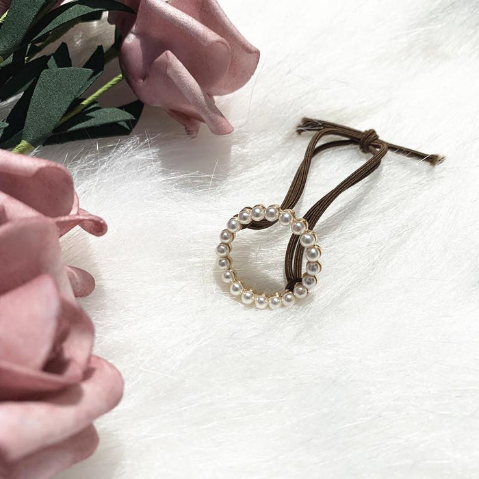 Bulk Jewelry Wholesale love pearl Hair Scrunchies JDC-HS-K060 Wholesale factory from China YIWU China
